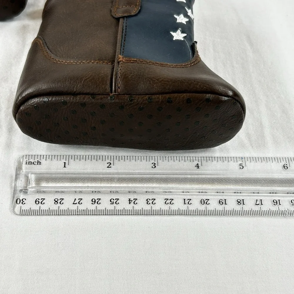 NEW American Flag USA Boots Baby Shoes 9-12 Months Size 3 Patriotic Photo Prop